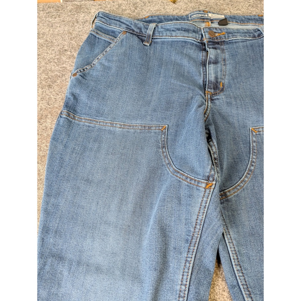 Carhartt Rugged Flex Relaxed Fit Double Front Jeans Womens 18 Tall Blue NWT - Picture 4 of 16